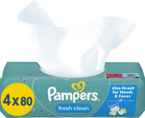 PAMPERS Fresh Clean chusteczki nawilzane dla dzieci 4 x 80 szt